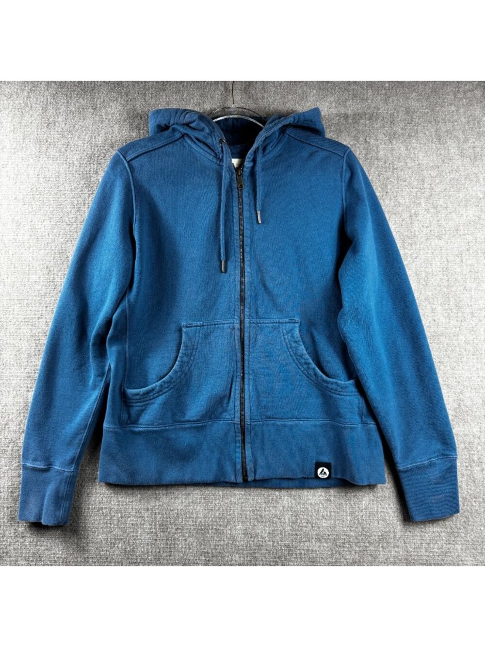 American Giant Classic Full Zip Hoodie XL Womens Blue Heavyweight Sweatshirt